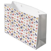 Pink Purple Butterflies ラージペーパーバッグ (裏面アングル)