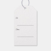 Pink Purple Butterflies Modern Script  ギフトタグ (裏面)