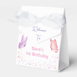 Pink Purple Butterfly Birthday フェイバーボックス