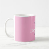 Pink Purple Cozy D Printed Name  コーヒーマグカップ (左)