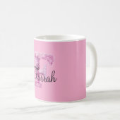 Pink Purple Cozy F Name コーヒーマグカップ (正面右)