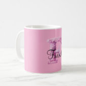 Pink Purple Cozy F Name コーヒーマグカップ (正面左)