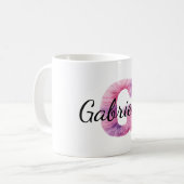 Pink Purple Cozy G Name  コーヒーマグカップ (正面左)