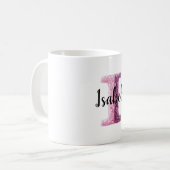 Pink Purple Cozy I Name コーヒーマグカップ (正面左)