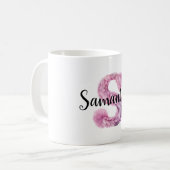 Pink Purple Cozy Letter S Name  コーヒーマグカップ (正面左)