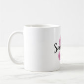Pink Purple Cozy Letter S Name  コーヒーマグカップ (左)