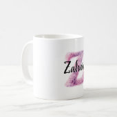 Pink Purple Cozy Letter Z Name  コーヒーマグカップ (正面左)