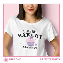 Pink Purple Cupcake Customizable Bakery Tシャツ