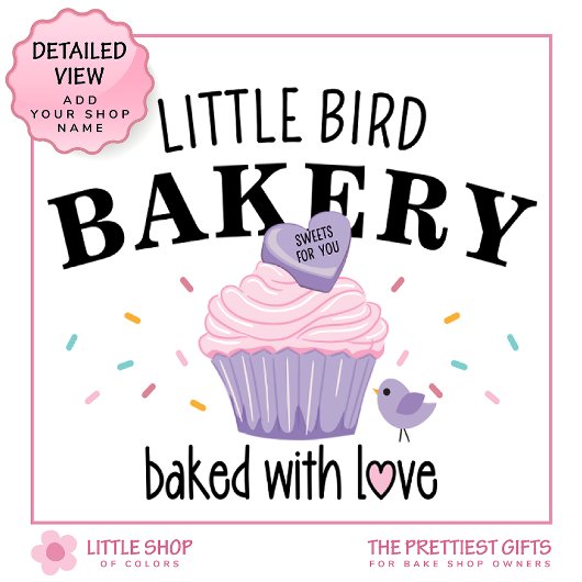 Pink Purple Cupcake Customizable Bakery Tシャツ