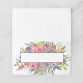 Pink Purple Floral プレイスカード (外部開封)
