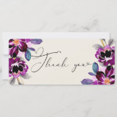 Pink Purple Floral Heart Embellished Thank You  (正面)