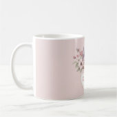 Pink Purple Flowers Vase コーヒーマグカップ (左)