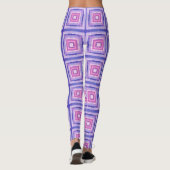 Pink & Purple Geometric Square Leggings レギンス (裏面)