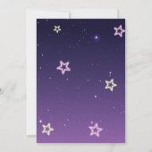 Pink Purple Girl Backyard Movie Night Birthday 招待状 (裏面)