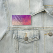 Pink Purple Gold Foil Glitter Calligraphy Script  名札 (インサイチュ)