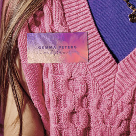 Pink Purple Gold Foil Glitter Calligraphy Script  名札