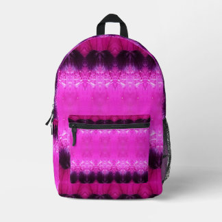 Pink & Purple Ikat プリントバックパック