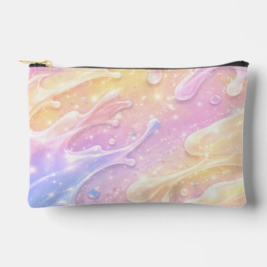 Pink & purple pastel colours AI art  アクセサリーポーチ (正面)