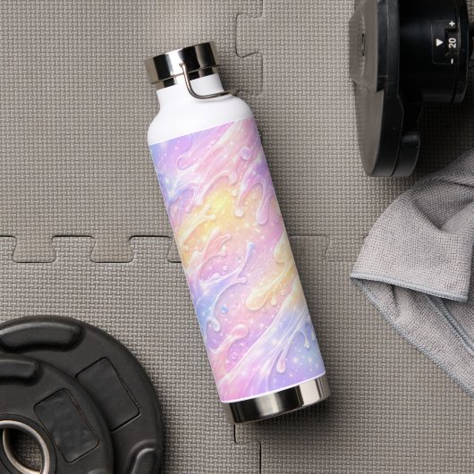  Pink & purple pastel colours AI art  ウォーターボトル (ジム (回転後))