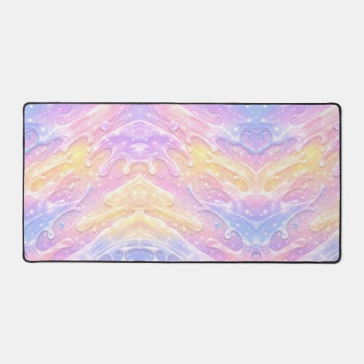 Pink & purple pastel colours AI art  デスクマット (正面)