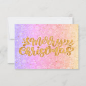 Pink Purple Pattern Christmas Ticket Gift Voucher (裏面)