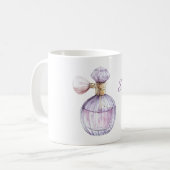 Pink Purple Perfume Bottle コーヒーマグカップ (正面左)