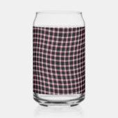 Pink Purple Plaid Checker Seamless Pattern ガラス缶 (正面)