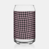 Pink Purple Plaid Checker Seamless Pattern ガラス缶 (裏面)