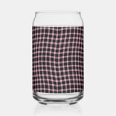 Pink Purple Plaid Checker Seamless Pattern ガラス缶 (右)
