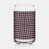 Pink Purple Plaid Checker Seamless Pattern ガラス缶 (左)