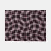 Pink Purple Plaid Checker Seamless Pattern ドアマット (正面)