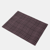 Pink Purple Plaid Checker Seamless Pattern ドアマット (アングル)