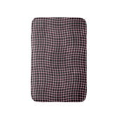 Pink Purple Plaid Checker Seamless Pattern バスマット (正面縦)
