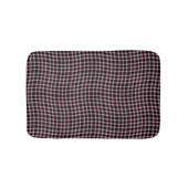 Pink Purple Plaid Checker Seamless Pattern バスマット (正面)