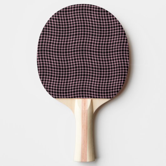 Pink Purple Plaid Checker Seamless Pattern 卓球ラケット (正面)