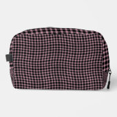 Pink Purple Plaid Checker Seamless Pattern Toiletr ドップキット (正面)