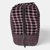 Pink Purple Plaid Checker Seamless Pattern Toiletr ドップキット (右)