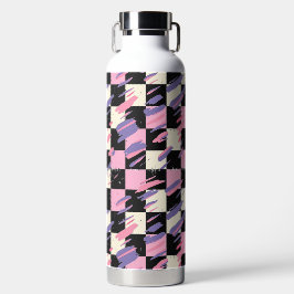 Pink & Purple Retro Checkered Bottle or Tumbler ウォーターボトル