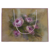 Pink / Purple Roses Large ラージペーパーバッグ (正面)