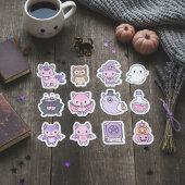 Pink & Purple Spooky Creatures Magic Stickers シール
