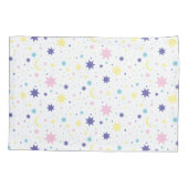 Pink Purple Stars Yellow Moon Cosmic Space. 枕カバー (裏面)