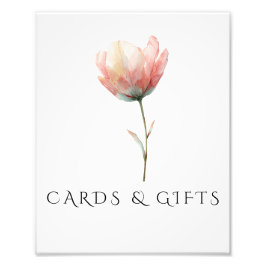 Pink Purple Tulip Elegant Cards & Gifts Sign フォトプリント