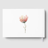 Pink Purple Tulip Elegant Floral Wedding ゲストブック (裏面)