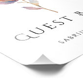 Pink Purple Tulip Elegant Wedding Guest Book Sign フォトプリント (角)