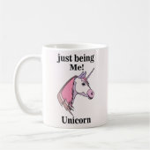 Pink Purple Unicorn Head コーヒーマグカップ (左)