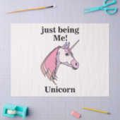 Pink Purple Unicorn Head 薄葉紙 (クラフト)