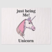 Pink Purple Unicorn Head 薄葉紙 (正面)