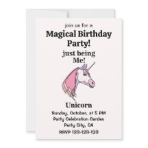 Pink Purple Unicorn Head Magical Birthday Party