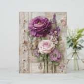 Pink Purple Vintage Junk Journal Scrapbook Paper (スタンド正面)