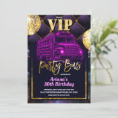 Pink Purple VIP Party Bus Invitation 招待状 (スタンド正面)